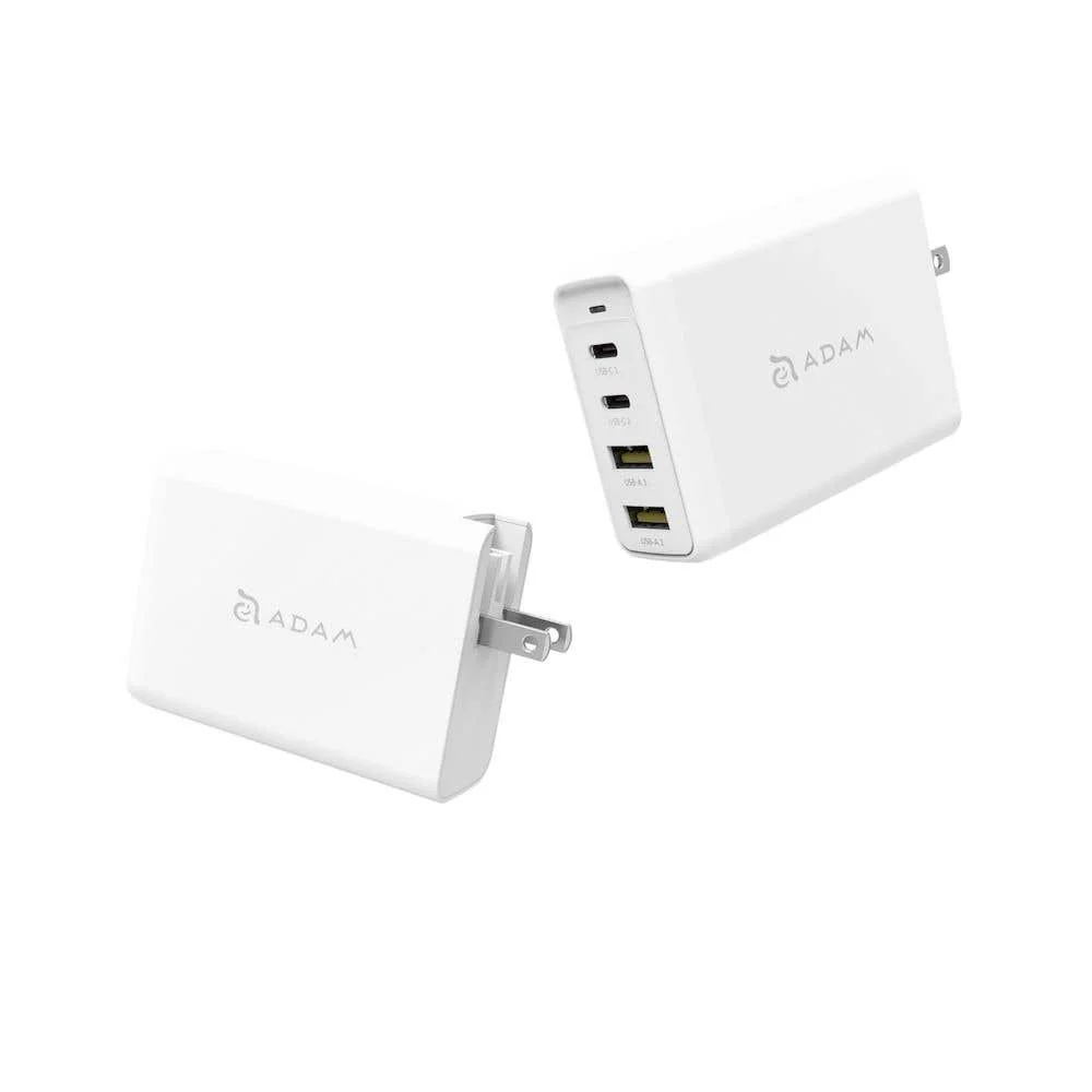 Cargador de Pared Adam Elements OMNIA Pro 100W con Cable USB-C a USB-C 2m - Blanco - Image 2