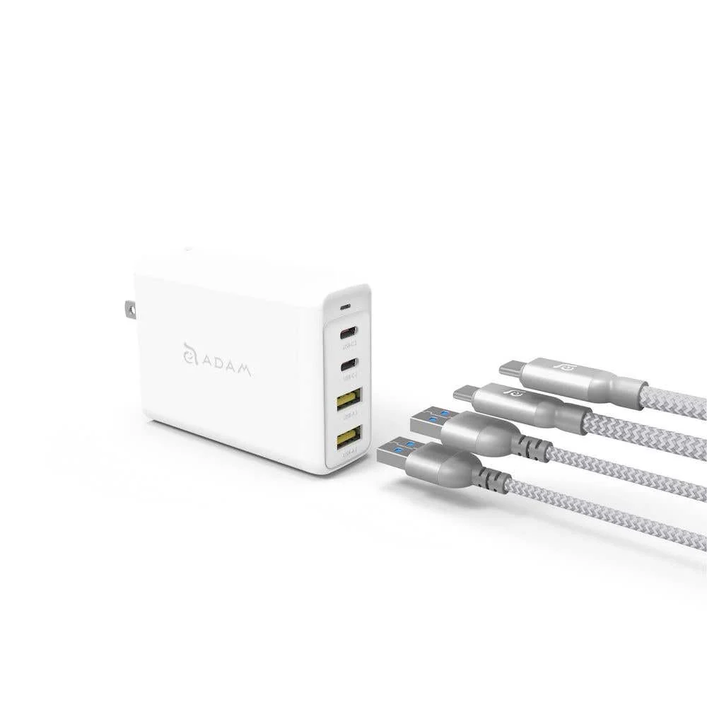 Cargador de Pared Adam Elements OMNIA Pro 100W con Cable USB-C a USB-C 2m - Blanco - Image 6