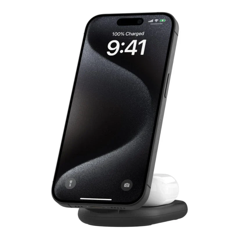 Base de carga Belkin Qi2 2 en 1 plegable 15W - Negro - Image 5
