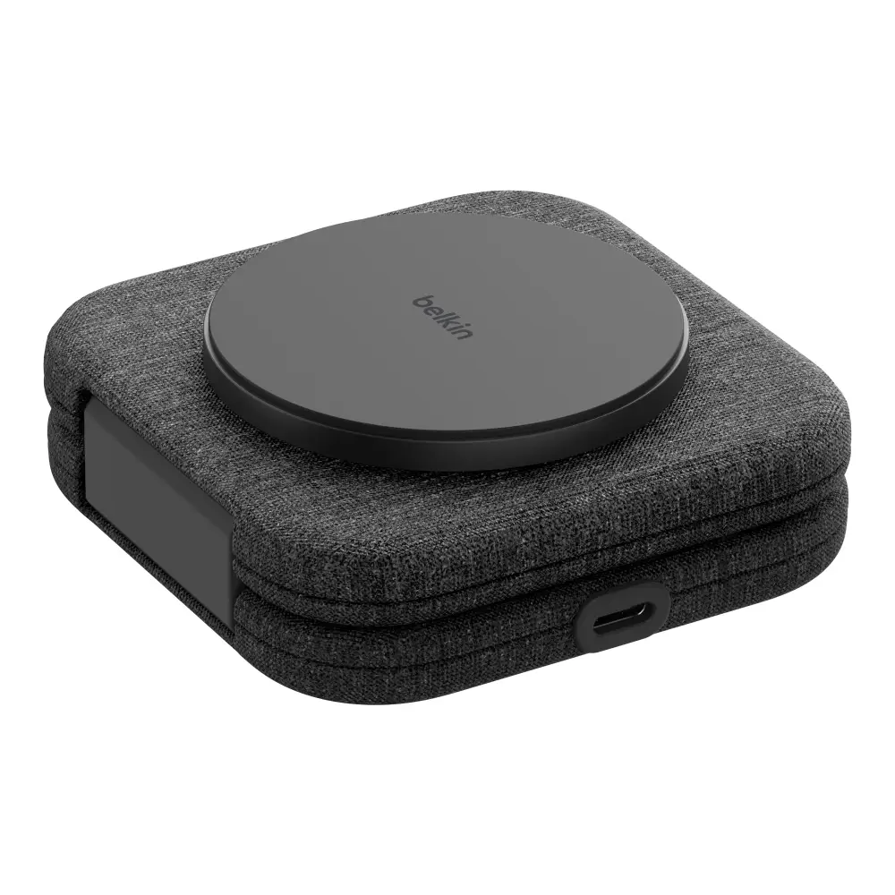 Base de carga Belkin QI2 Pad viajero 2 en 1 15W - Negro - Image 2