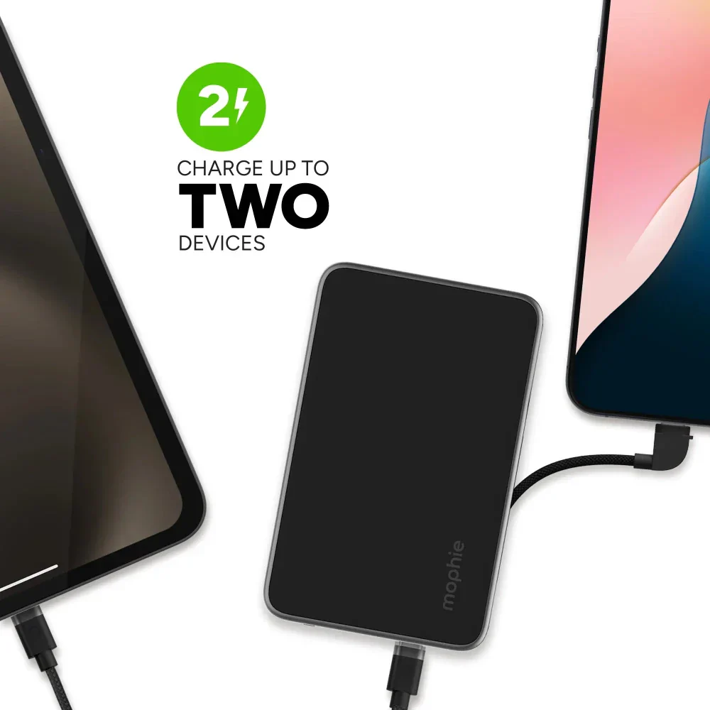 Batería externa Mophie Powerstation Plus 5.000mAh con cable USB-C - Negro - Image 5