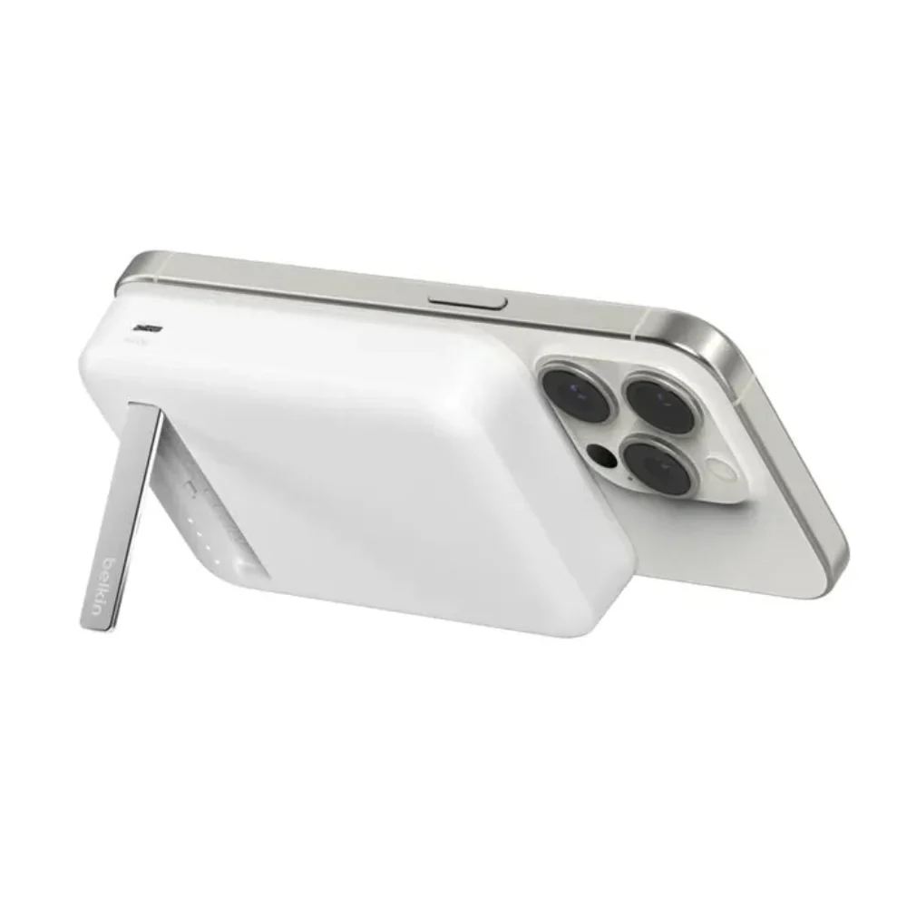 Batería Externa Qi2 10.000 mAh 15W stand - Blanco - Image 5