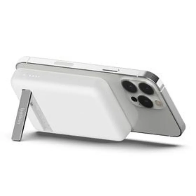 Batería Magnética Inalámbrica Belkin 5000 mAh + Soporte - Blanca - Image 3
