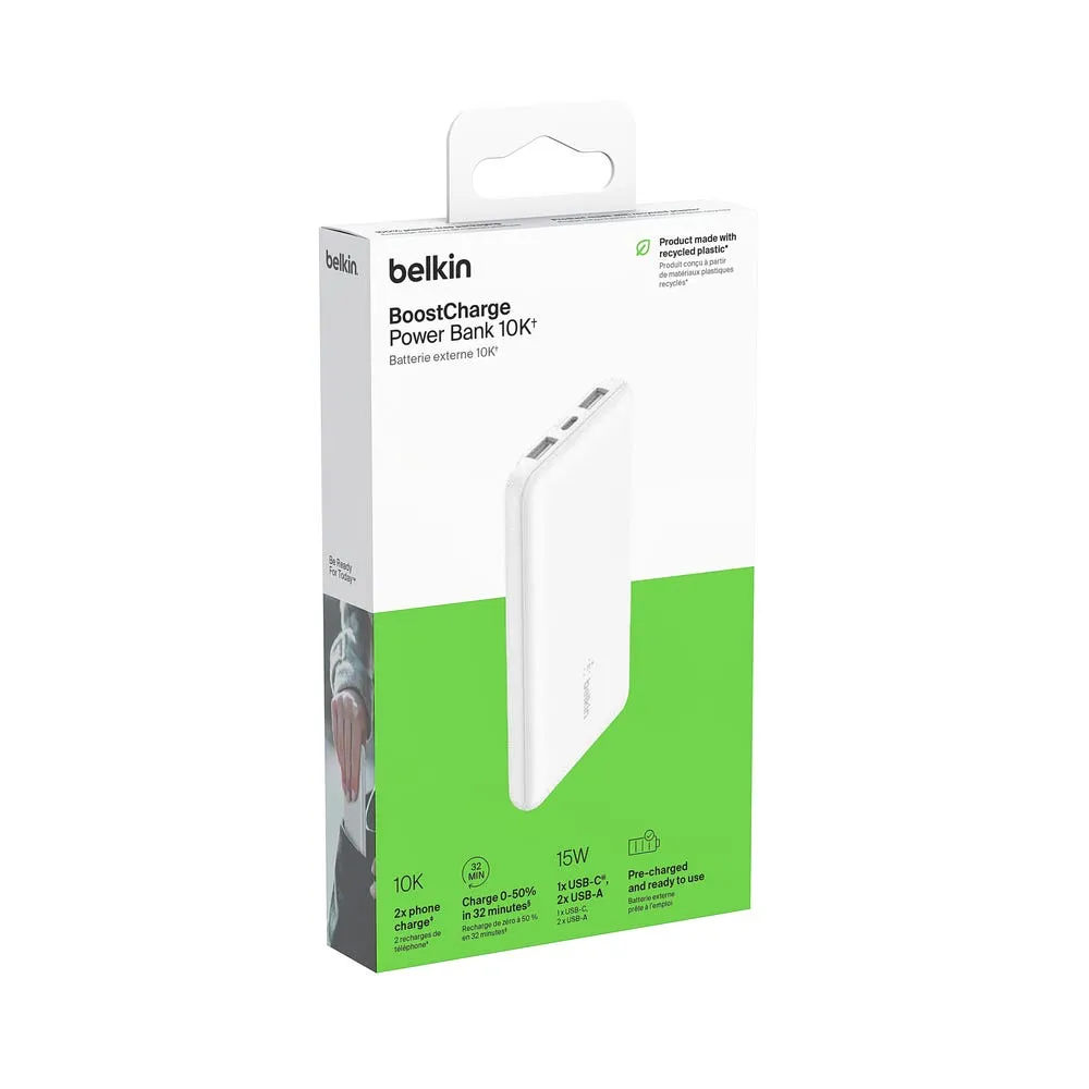 Batería portatil Belkin 10000 mAh USB-A x2 USB-C - Blanco - Image 3