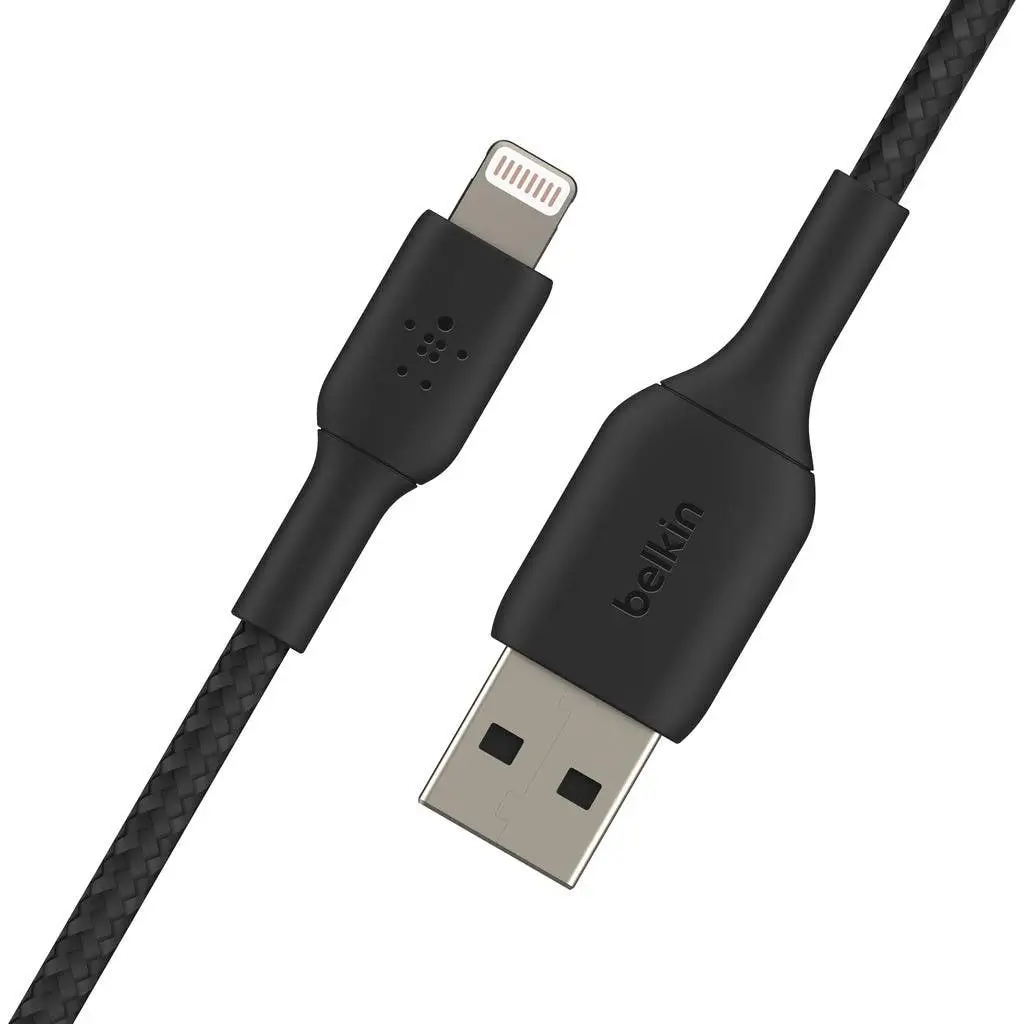 Cable Belkin BoostCharge trenzado USB-A a Lightning 1m - Negro - Image 3