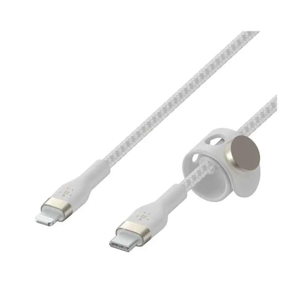 Cable Belkin Pro Flex USB-C a Lightning Cable 3m - Blanco - Image 3