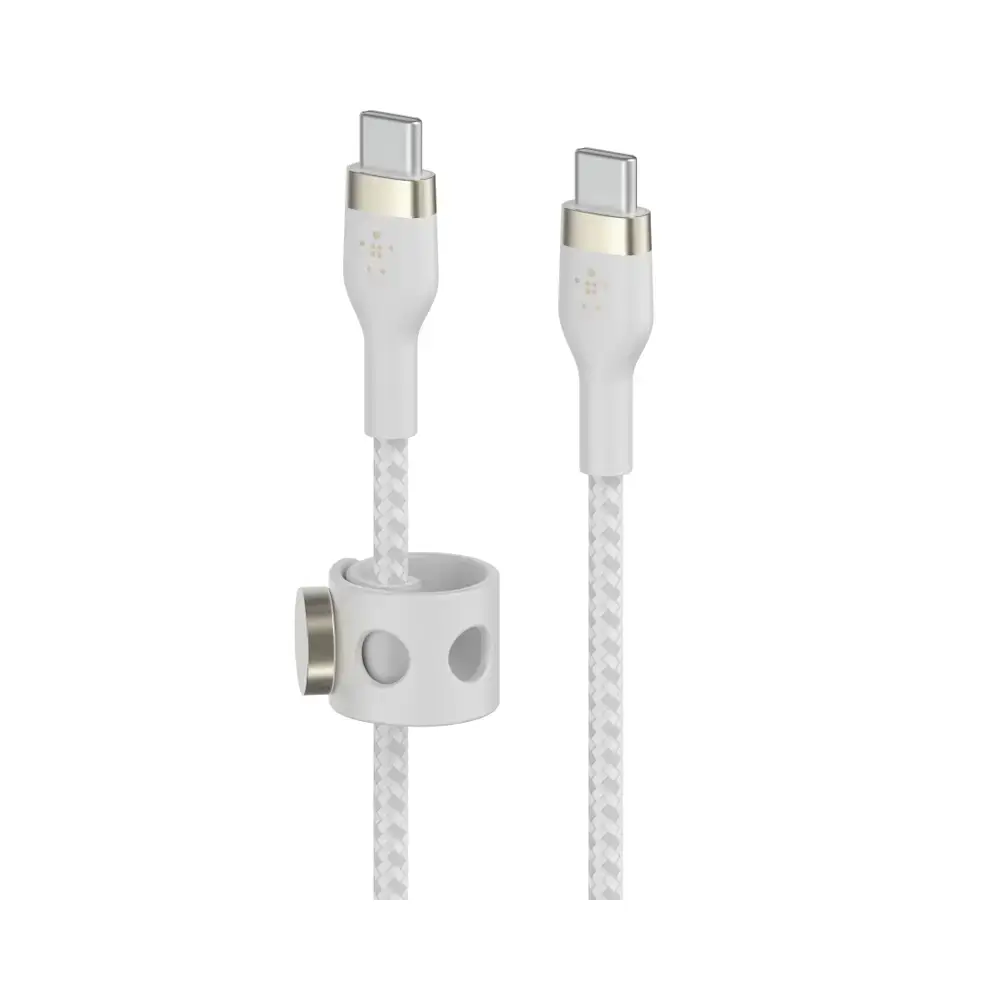 Cable Belkin Pro Flex USB-C a USB-C con correa 2m - Blanco - Image 4