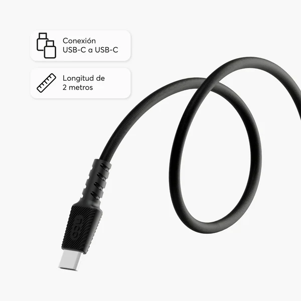 Cable Magnetico NCO PowerForce 2m USB-C a USB-C - Image 2