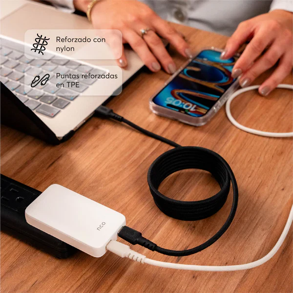 Cable Magnetico NCO PowerForce 2m USB-C a USB-C - Image 4
