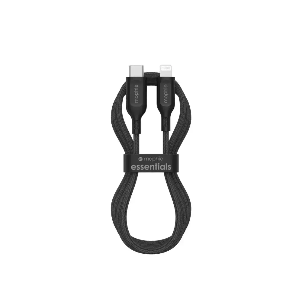 Cable Mophie essential trenzado USB-C a Lightning 60w 2m - Negro - Image 4