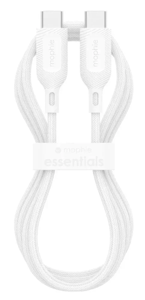 Cable Mophie essential trenzado USB-C a USB-C 60w 2m - Blanco - Image 3