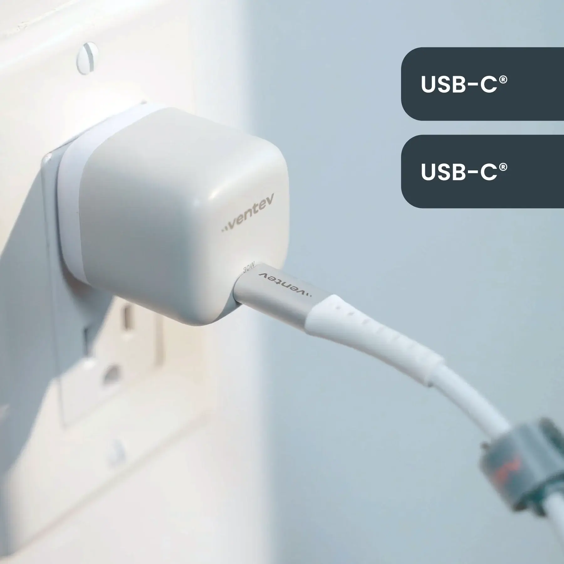 Cable VENTEV Alloy USB-C A USB-C 1.2m - Gris - Image 3