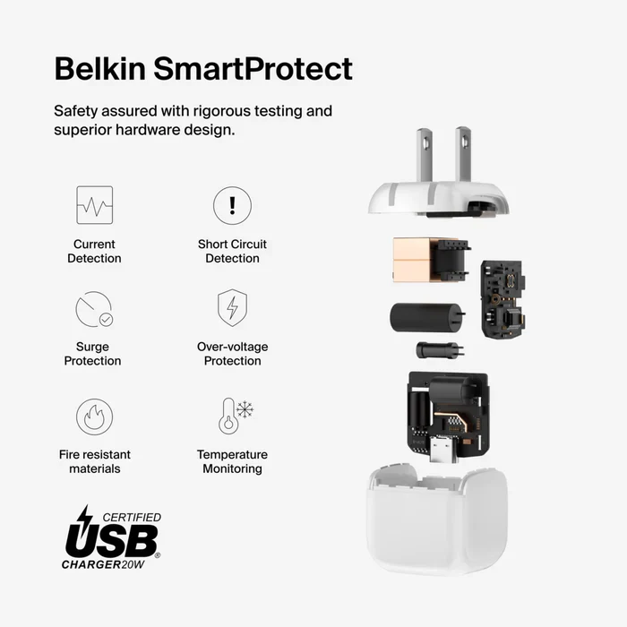 Cargador Belkin USB-C compacto de 20W - Blanco - Image 9