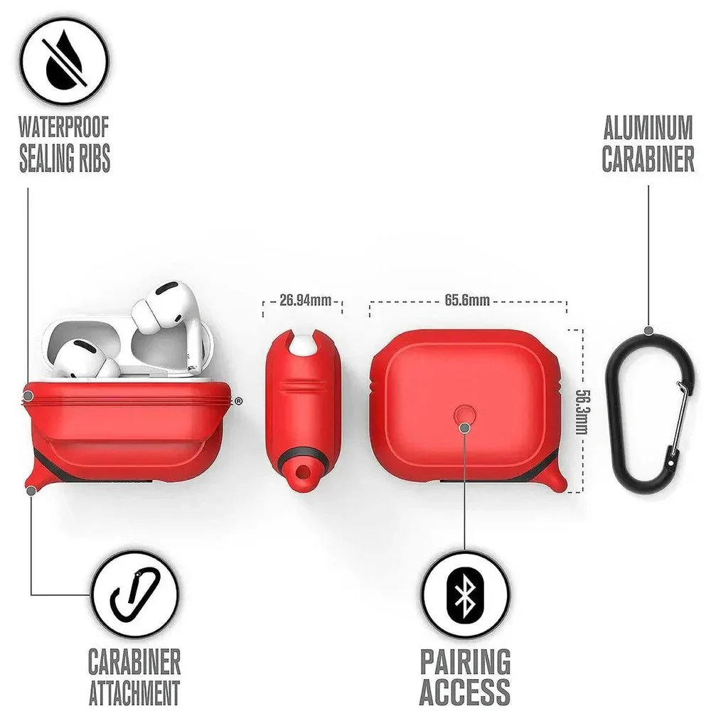 Case Catalyst AirPods Pro 1 y 2 Waterproof - Red - Image 9