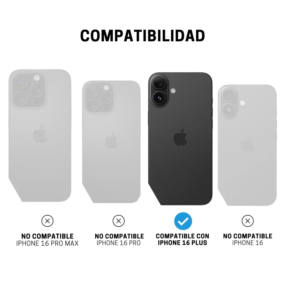 Case ItSkins Hybrid R Clear con MagSafe para iPhone 16 Plus - Transparente - Image 10