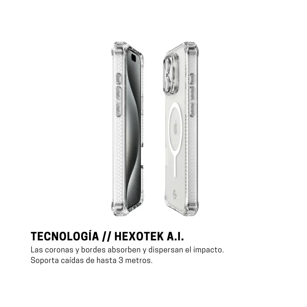Case ItSkins Hybrid R Clear con MagSafe para iPhone 16 Pro Max - Transparente - Image 7
