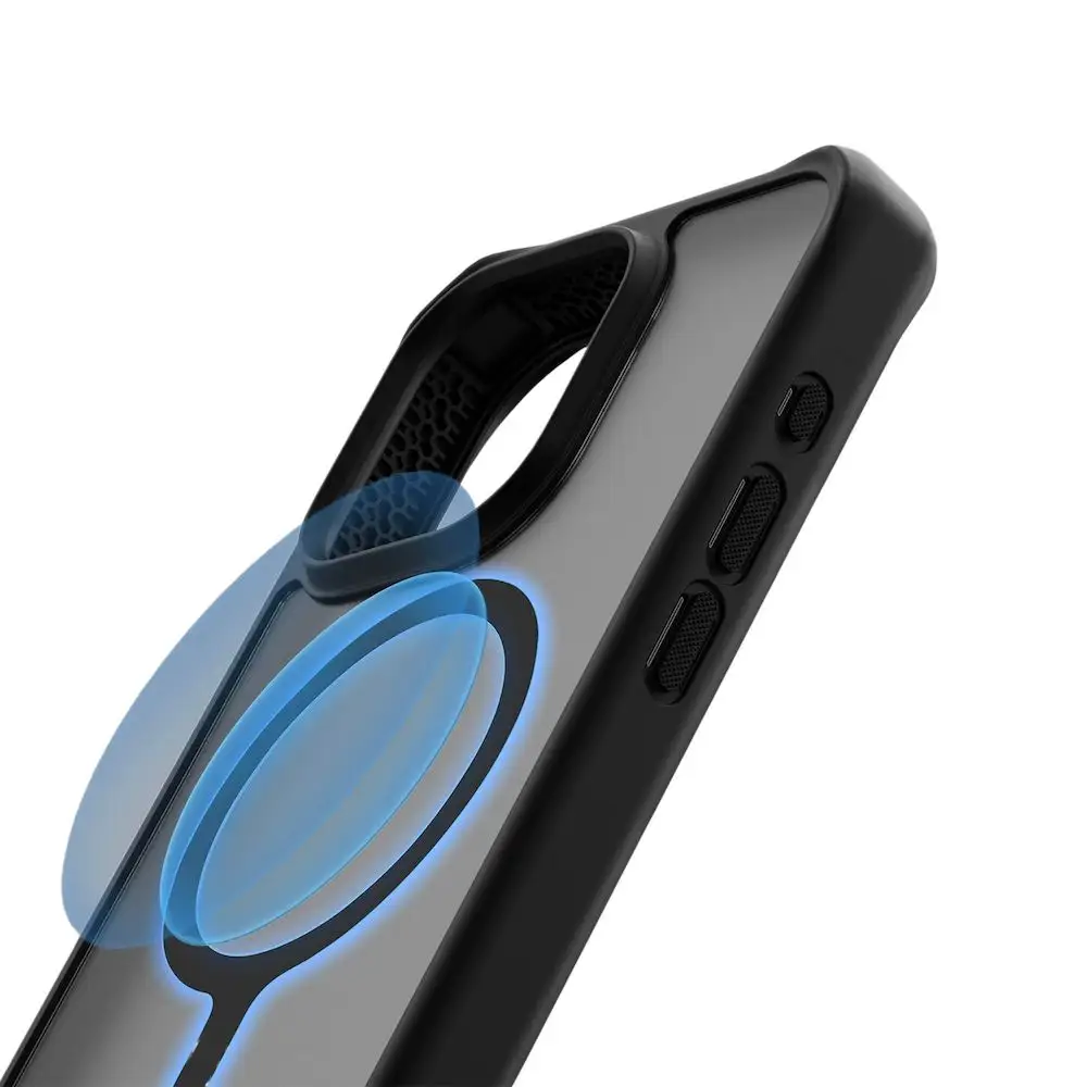 Case ItSkins Hybrid R Frost con MagSafe para iPhone 15 Pro - Negro - Image 2