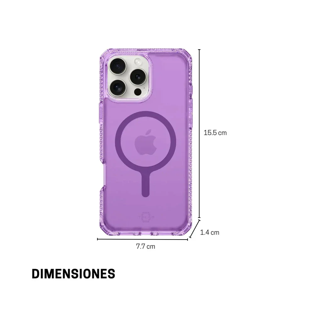 Case ItSkins Hybrid R Vapor con MagSafe para iPhone 16 Pro - Morado - Image 6
