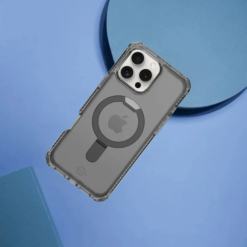 Case ItSkins Hybrid R Vapor Stand con MagSafe para iPhone 16 Pro Max - Negro - Image 7