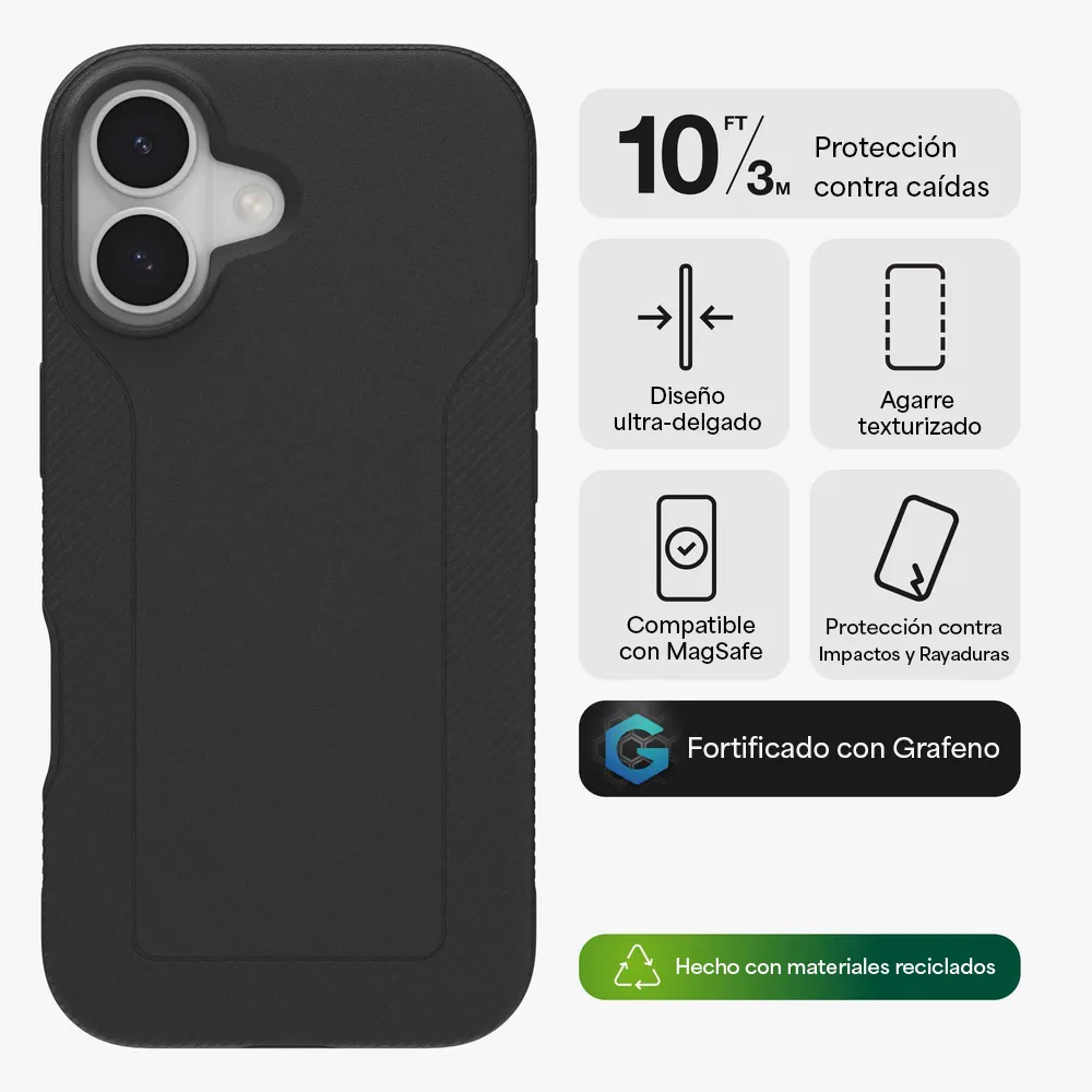 Case ZAGG Luxe con MagSafe para iPhone Series 17 - Negro - Image 3
