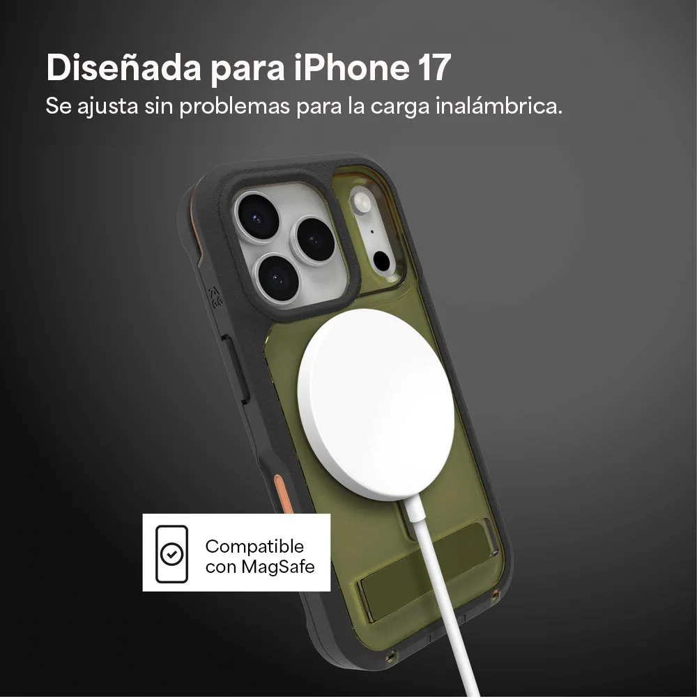 Case ZAGG Rainier con MagSafe KS para iPhone Series 17 - Alga Marina - Image 5