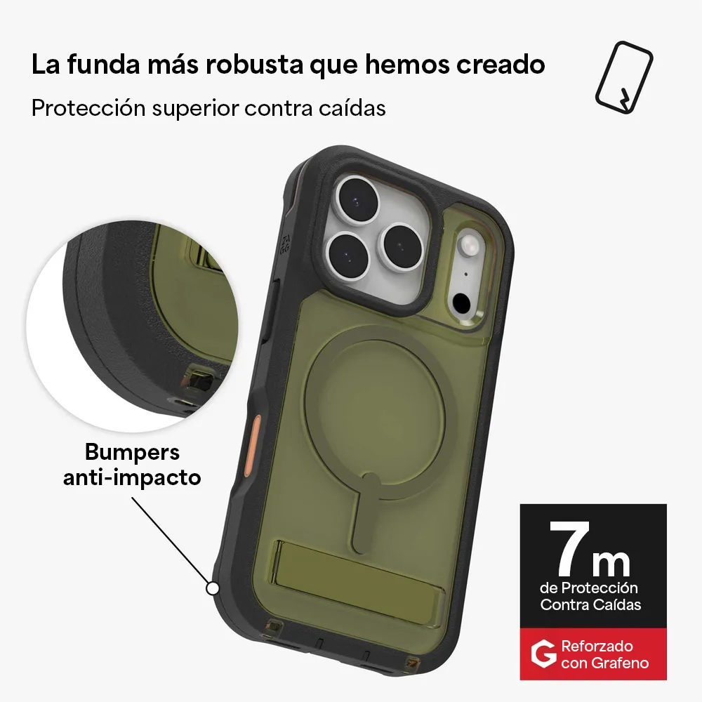 Case ZAGG Rainier con MagSafe KS para iPhone Series 17 - Alga Marina - Image 9
