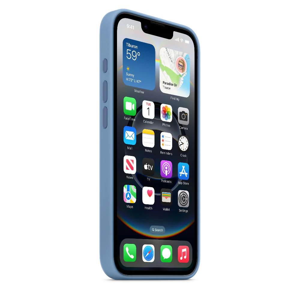 Funda de silicón Apple para el iPhone 16e – Azul invierno - Image 3