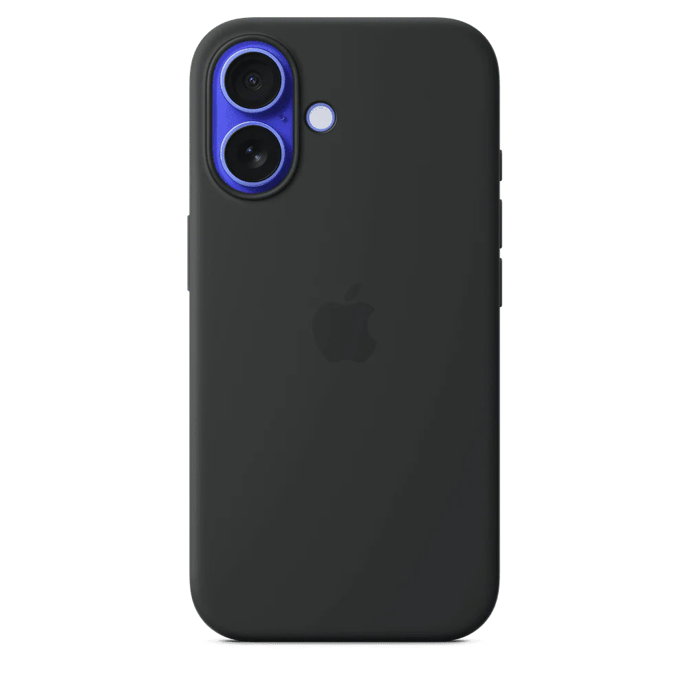 Funda de silicón con MagSafe para el iPhone 16 - Negro