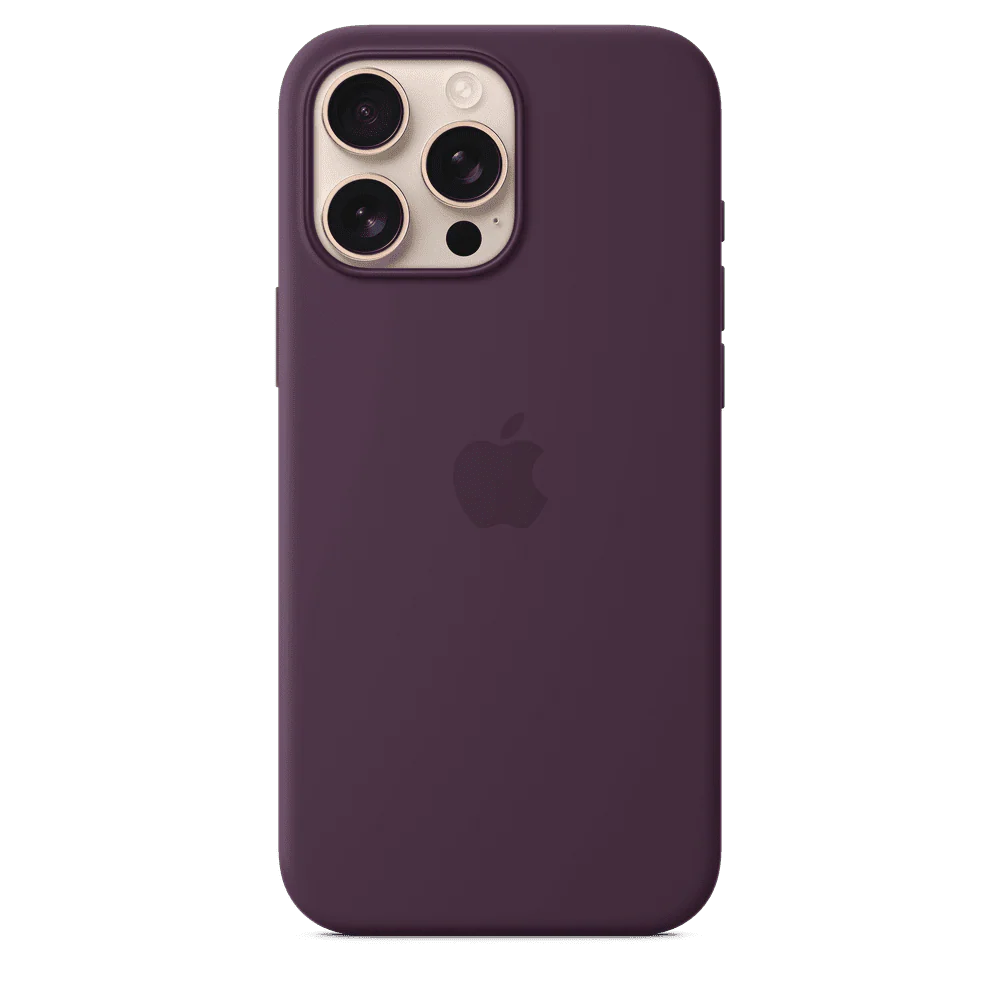Funda de silicón con MagSafe para el iPhone 16 Pro Max - Color ciruela