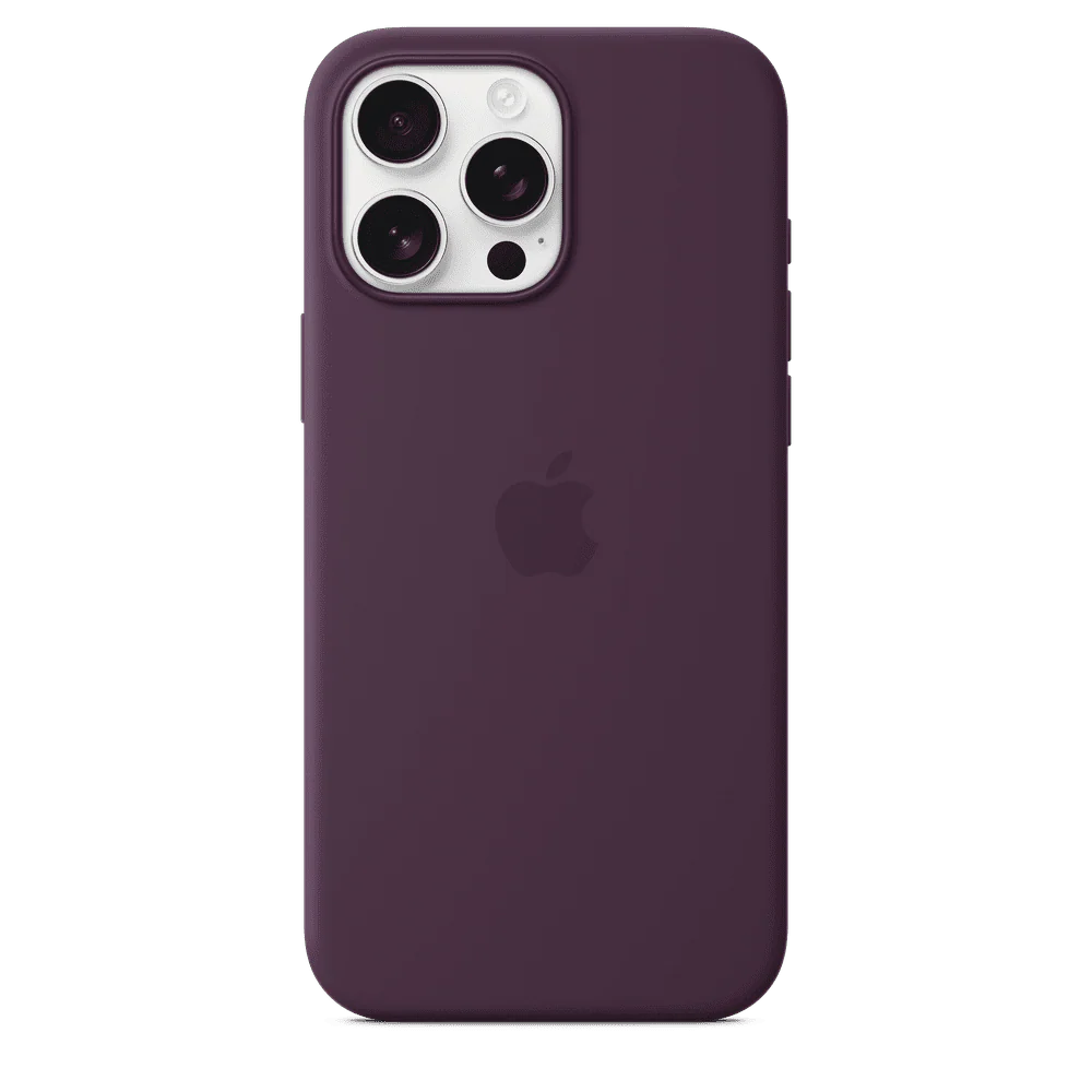 Funda de silicón con MagSafe para el iPhone 16 Pro Max - Color ciruela - Image 3