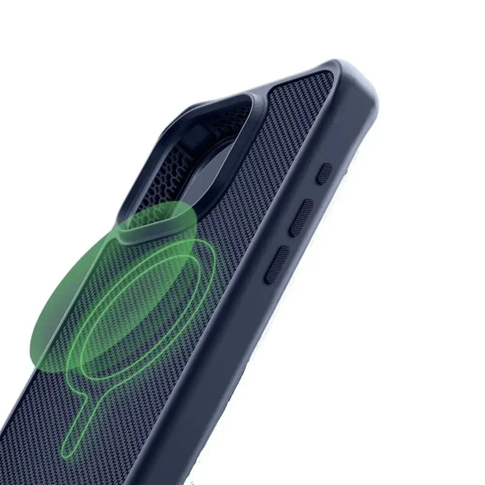 ItSkins Case Ballistic R Nylon con MagSafe para iPhone 15 Pro - Azul Oscuro - Image 3