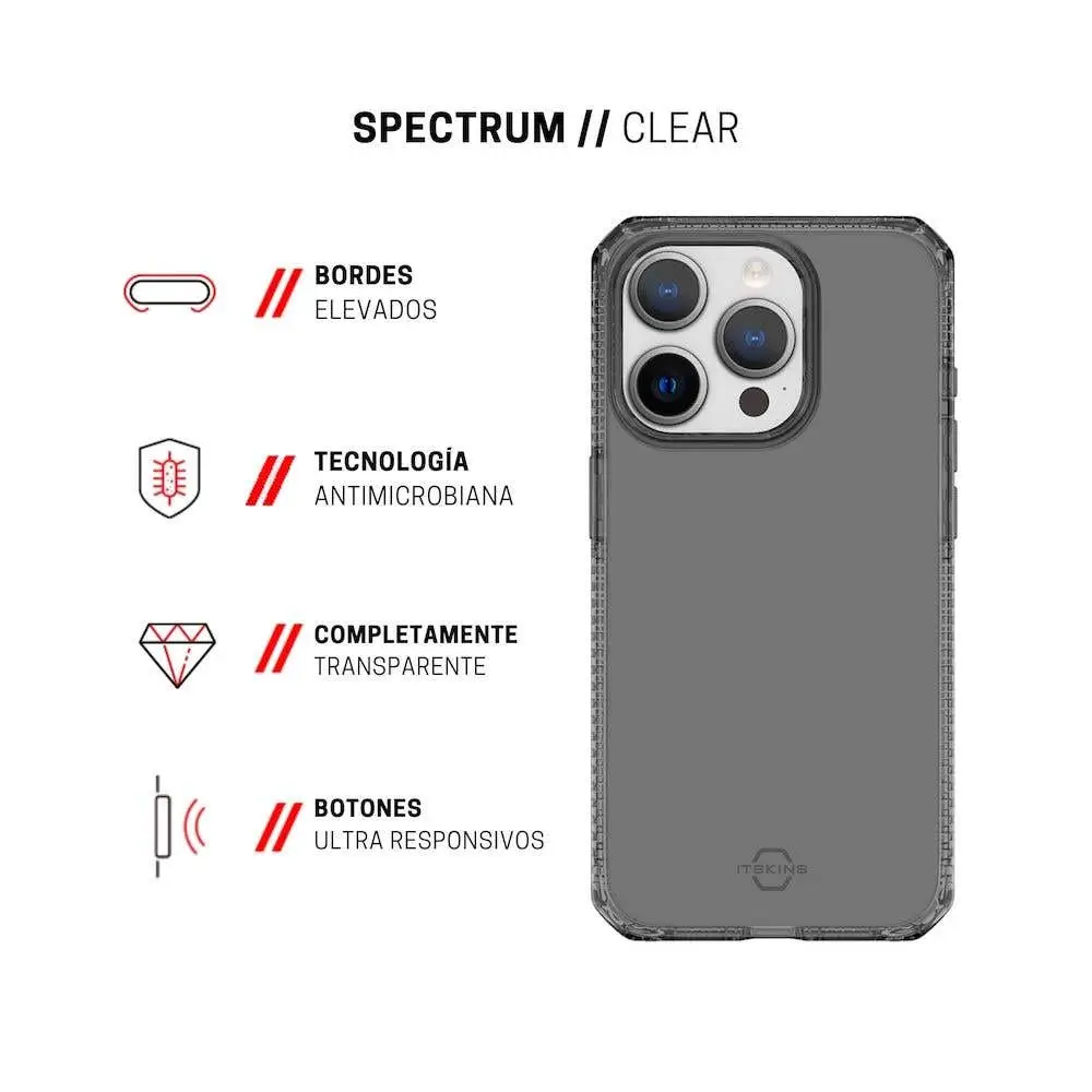 ItSkins Case Spectrum R Clear para iPhone 15 Pro - Gris - Image 9