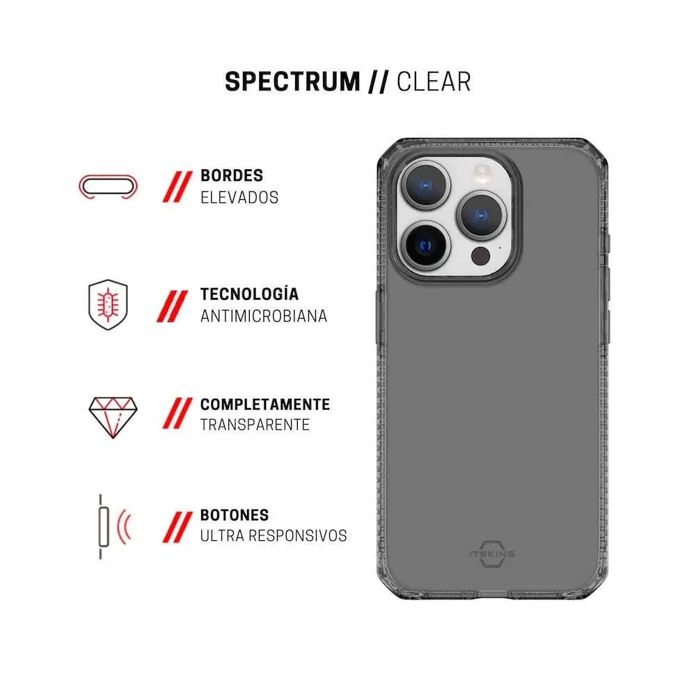 ItSkins Case Spectrum R Clear para iPhone 15 Pro Max - Gris - Image 7