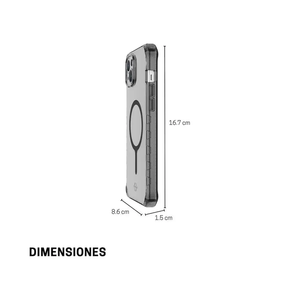 ItSkins Case Supreme R Clear con MagSafe para iPhone 15 Plus - Grafito - Image 3