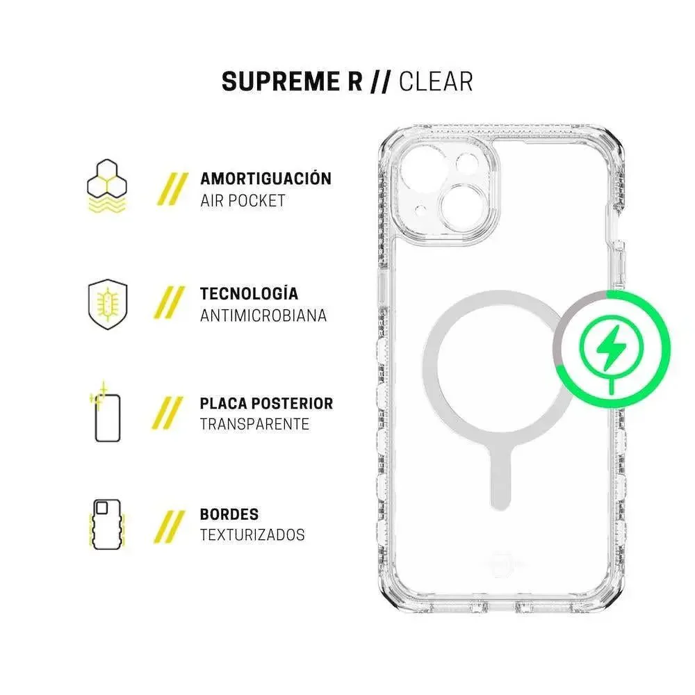 ItSkins Case Supreme R Clear con MagSafe para iPhone 15 Plus - Transparente - Image 6