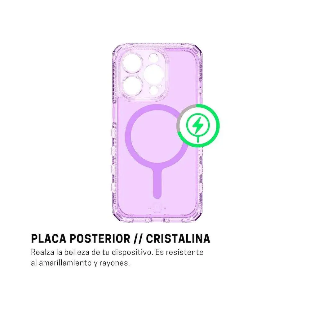 ItSkins Case Supreme R Clear con MagSafe para iPhone 15 Pro Max - Morado - Image 3