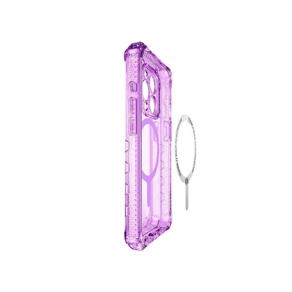 ItSkins Case Supreme R Clear con MagSafe para iPhone 15 Pro - Morado - Image 3