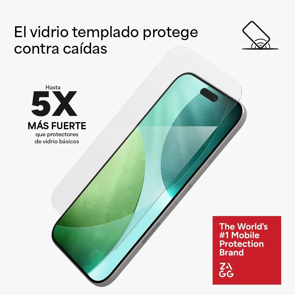 Protector de Pantalla Zagg Glass Elite para iPhone Series 17 - Transparente - Image 11