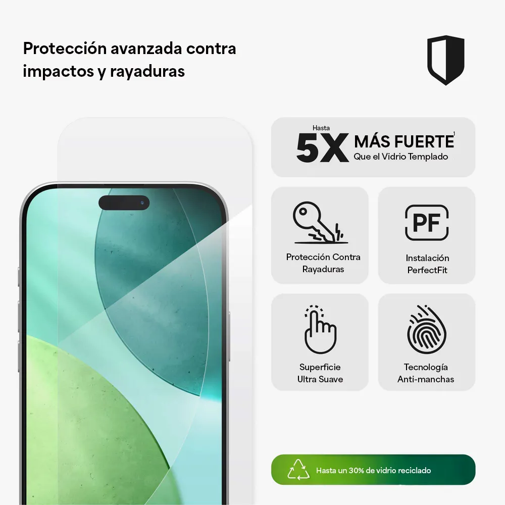 Protector de Pantalla Zagg Glass Elite para iPhone Series 17 - Transparente - Image 9