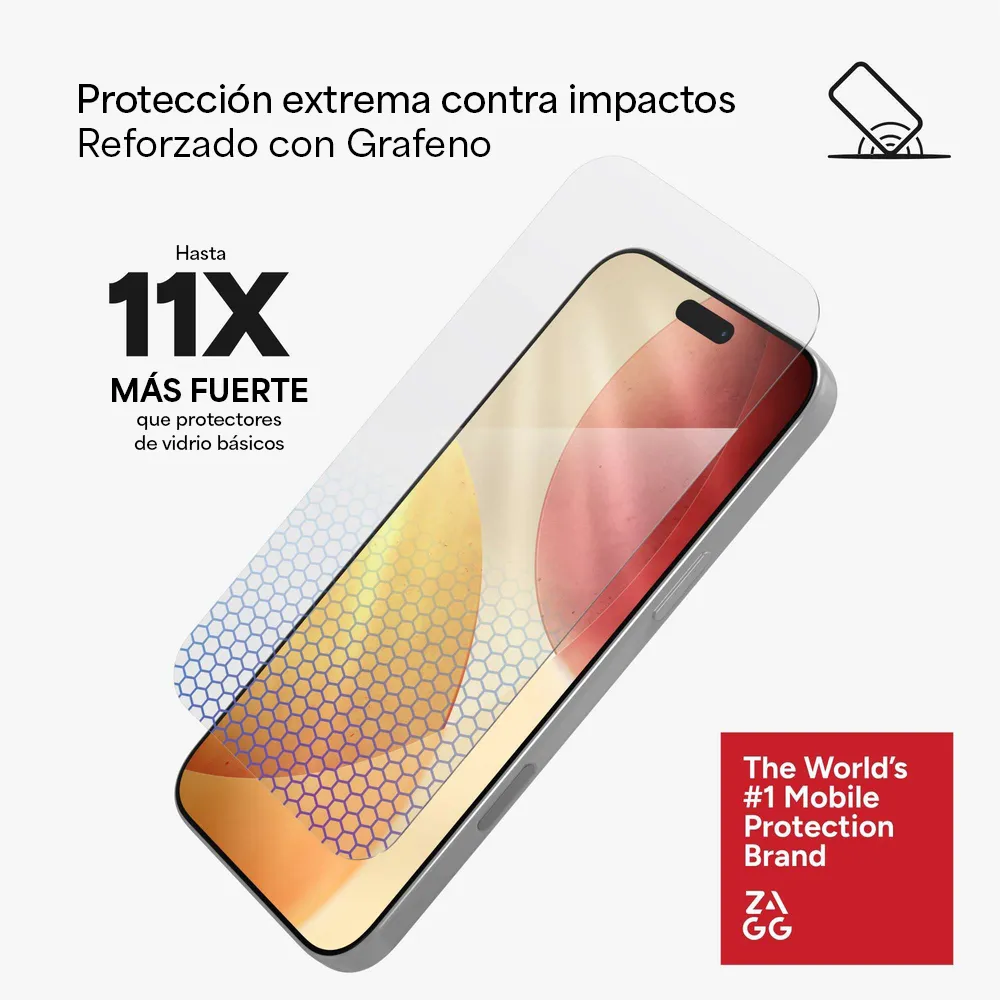 Protector de Pantalla Zagg Glass XTR5 para iPhone Series 17 - Transparente - Image 18