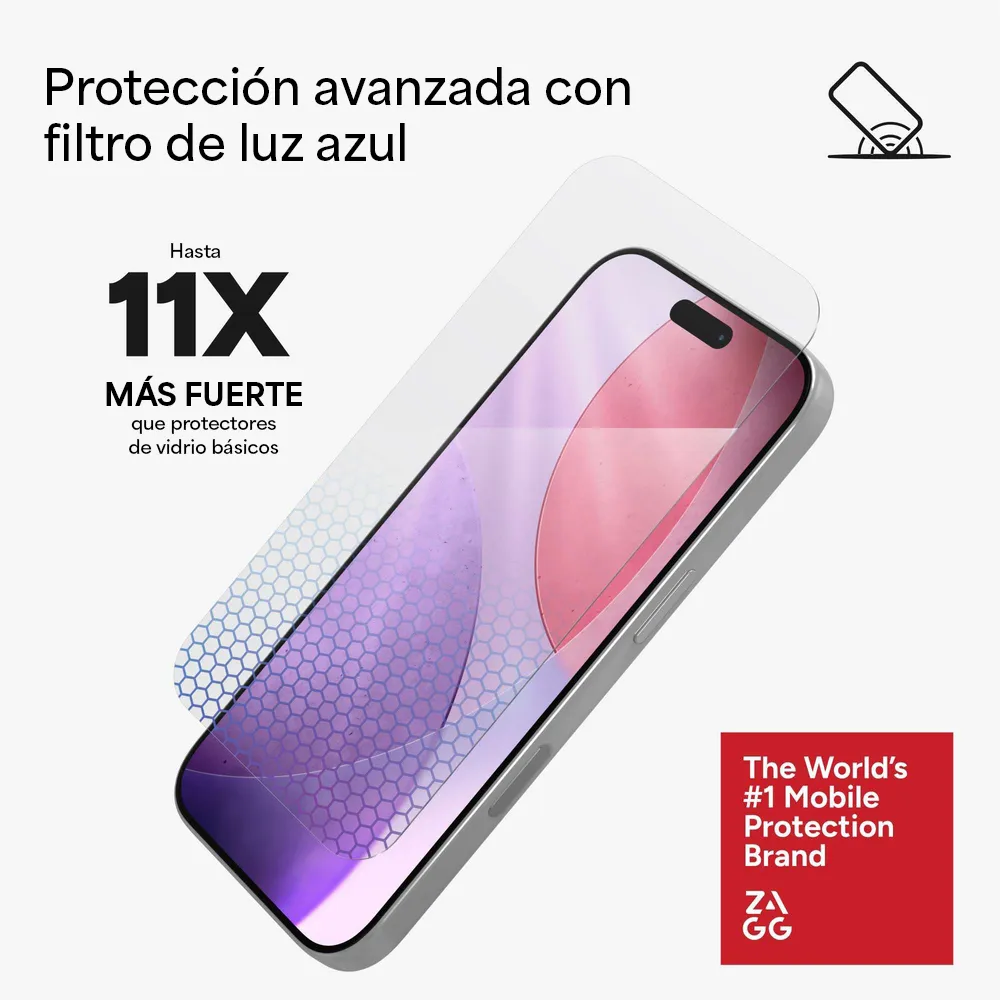 Protector de Pantalla Zagg Glass XTR5 para iPhone Series 17 - Transparente - Image 3
