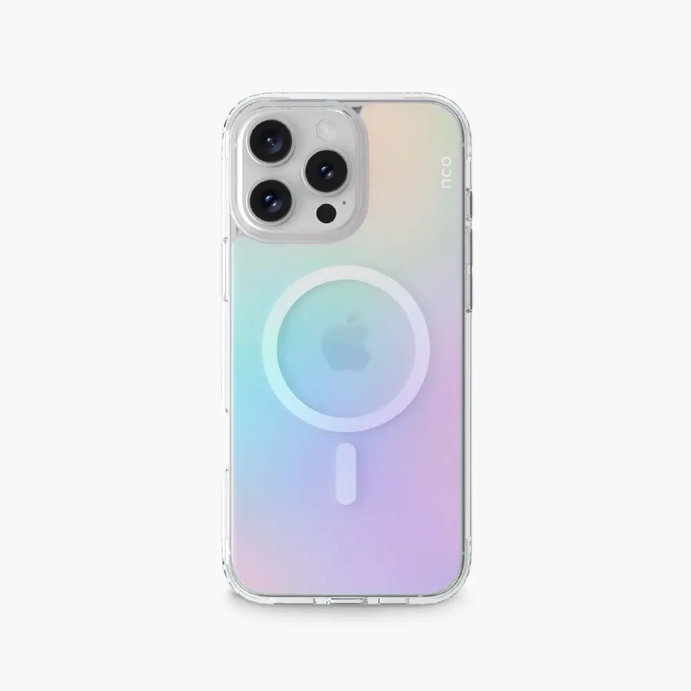SafeCase Clear Rainbow NCO con MagSafe para iPhone 16 series