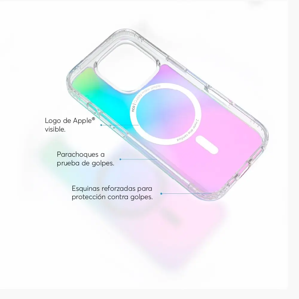 SafeCase Clear Rainbow NCO con MagSafe para iPhone 16 series - Image 13