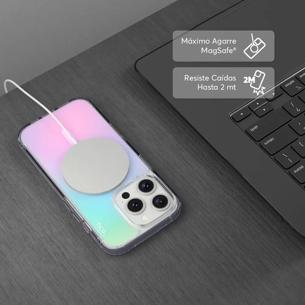 SafeCase Clear Rainbow NCO con MagSafe para iPhone 16 series - Image 14