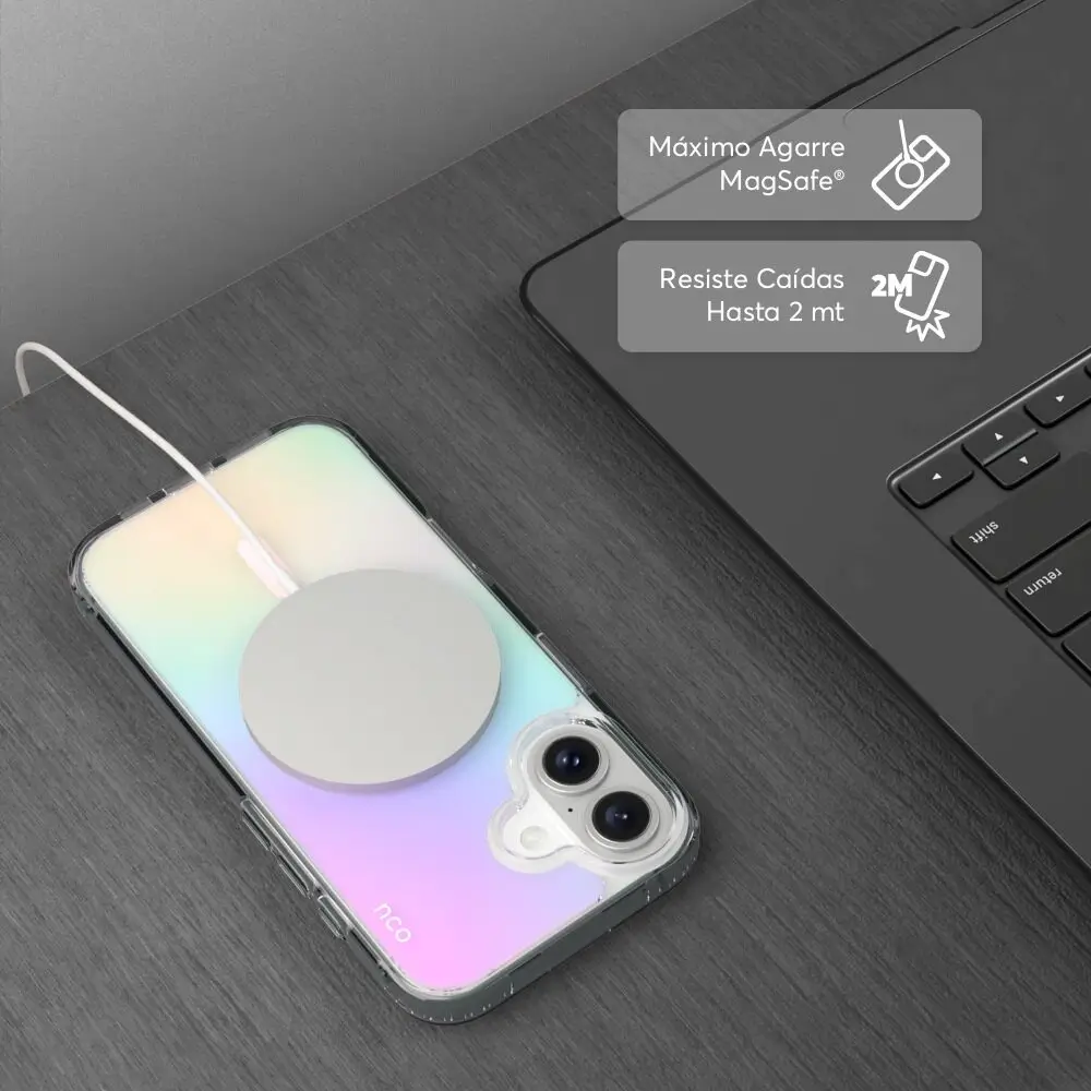 SafeCase Clear Rainbow NCO con MagSafe para iPhone 16 series - Image 9